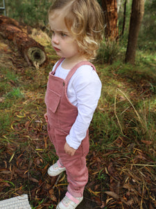 Pink Corduroy Overalls