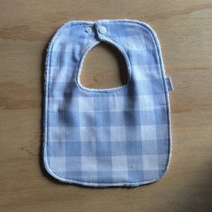 Gingham  Blue Dinner Bib