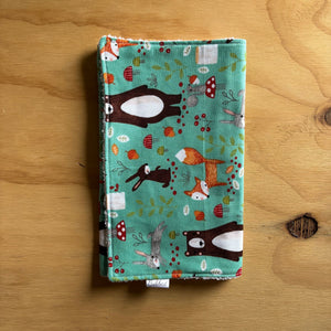 Teal Woodland Burp Cloth