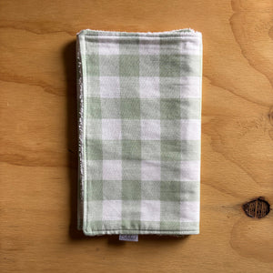 Gingham Green Burp Cloth
