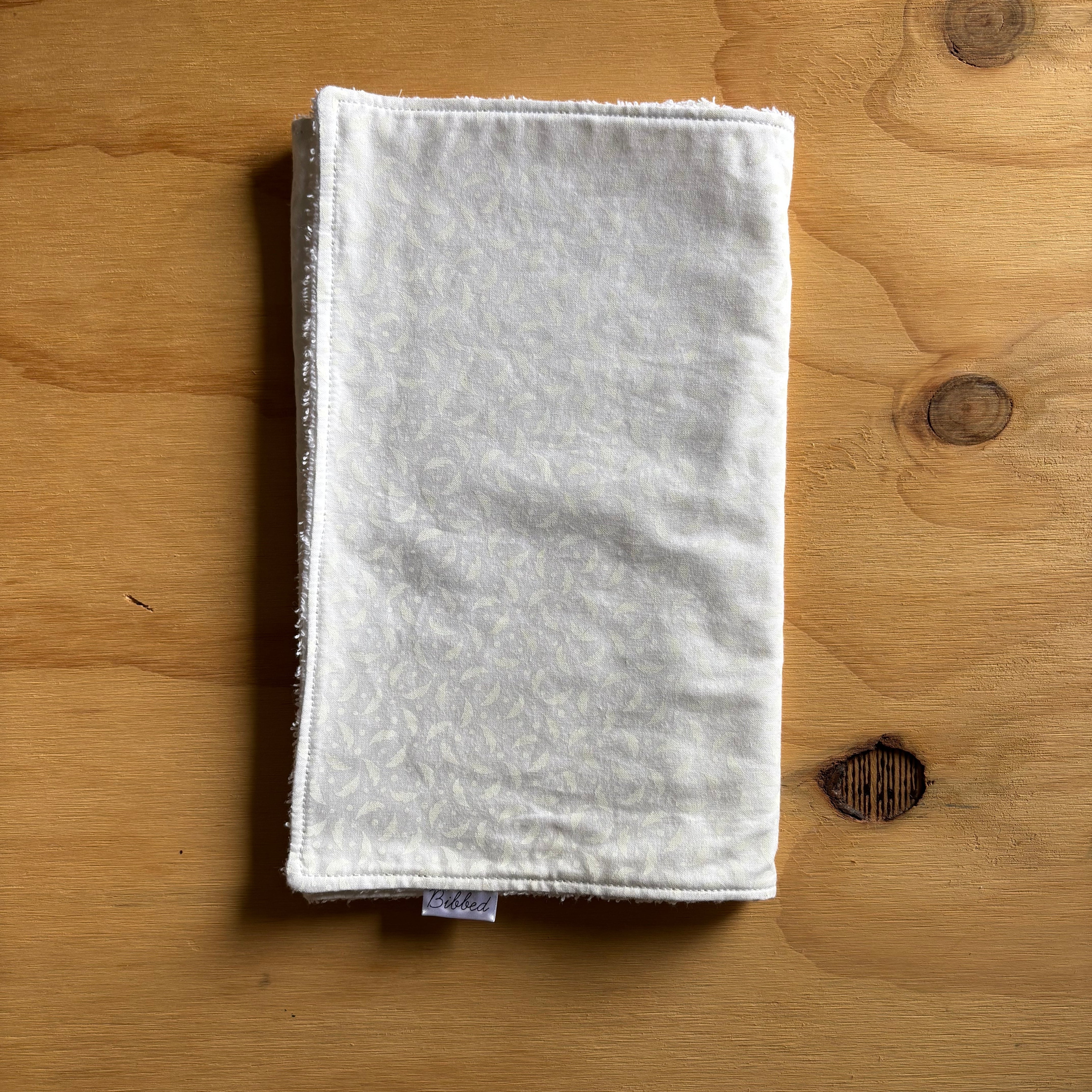 White Leaves Burp Cloth