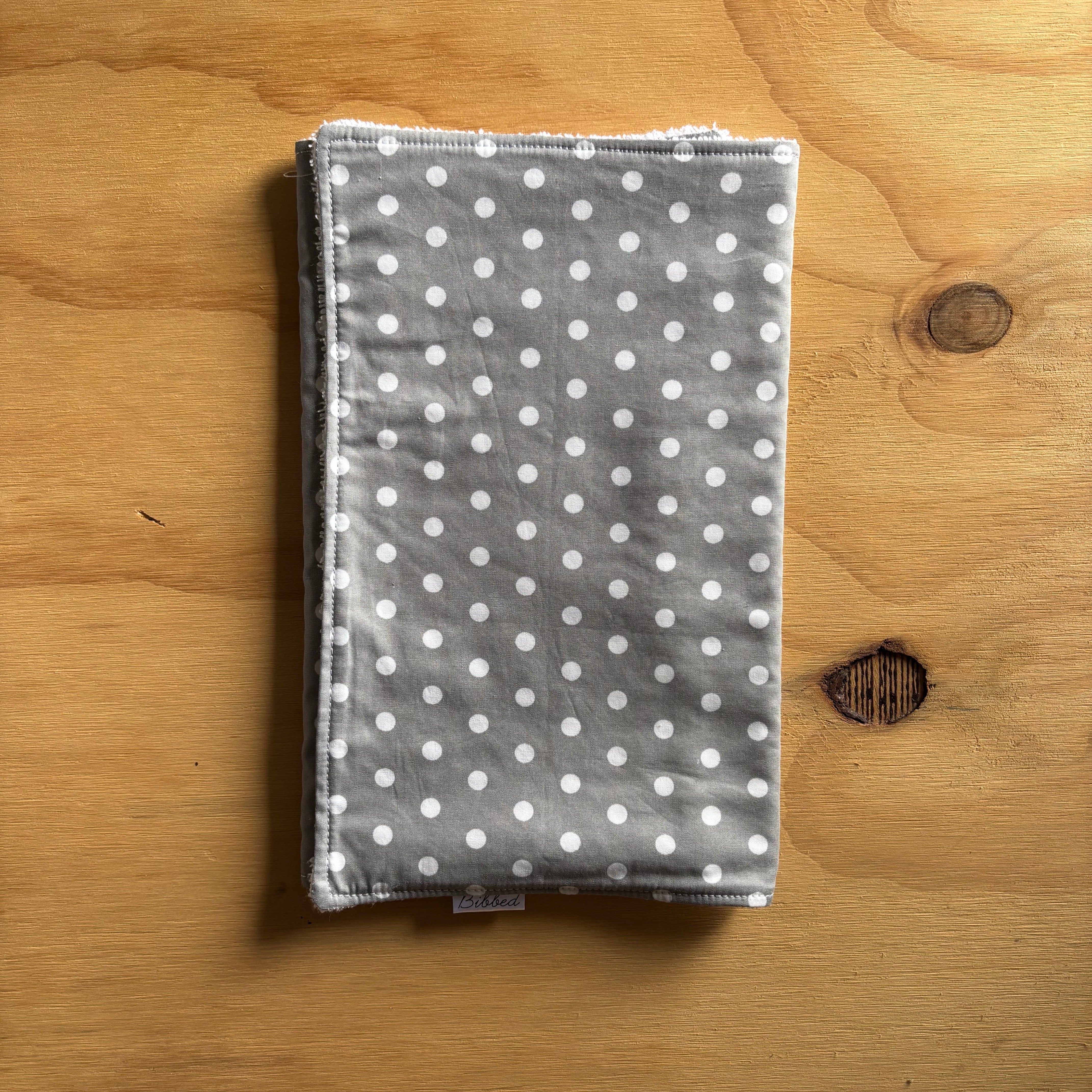Grey Dots Burp Cloth