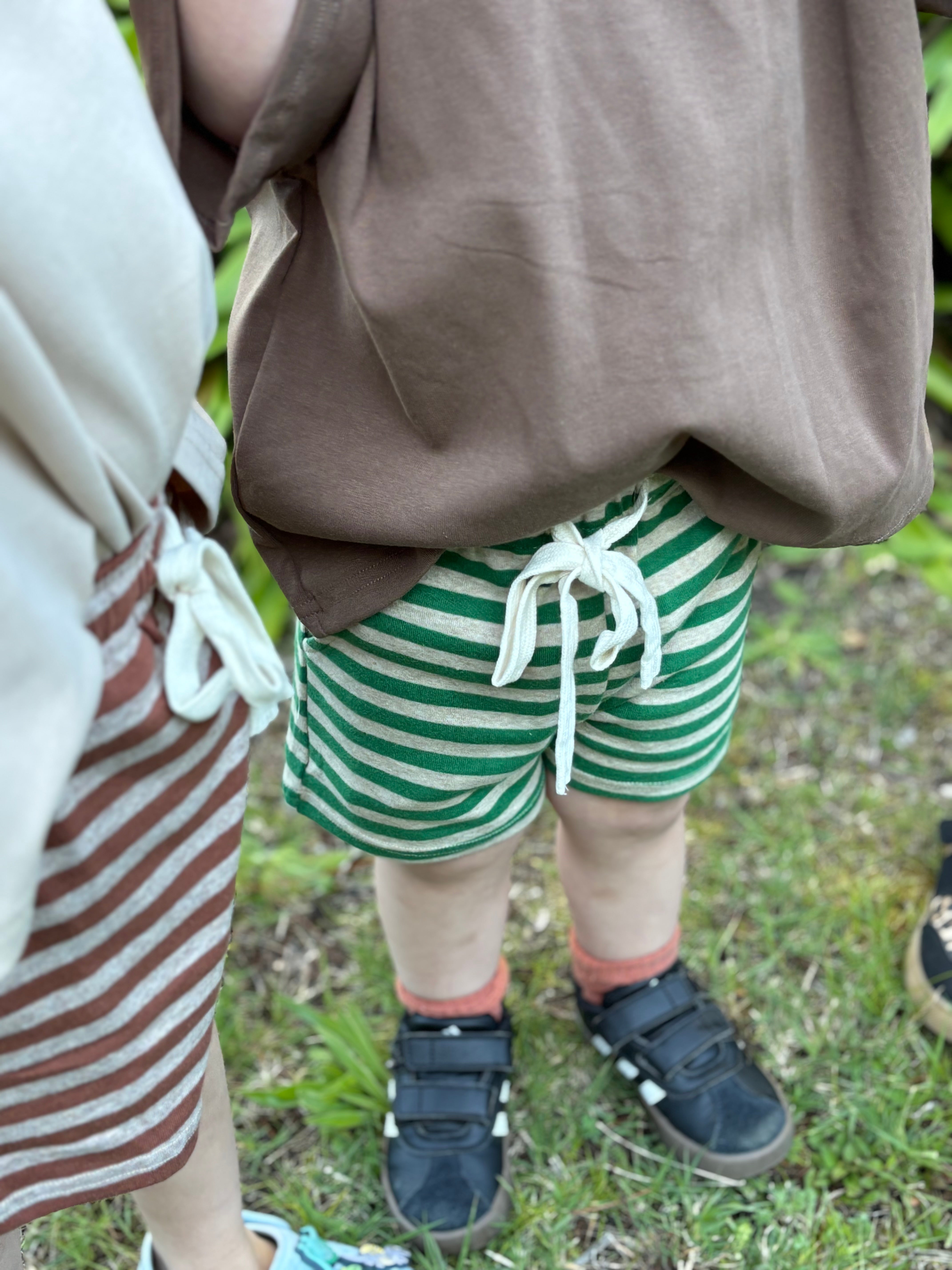 Green Stripe Shorts