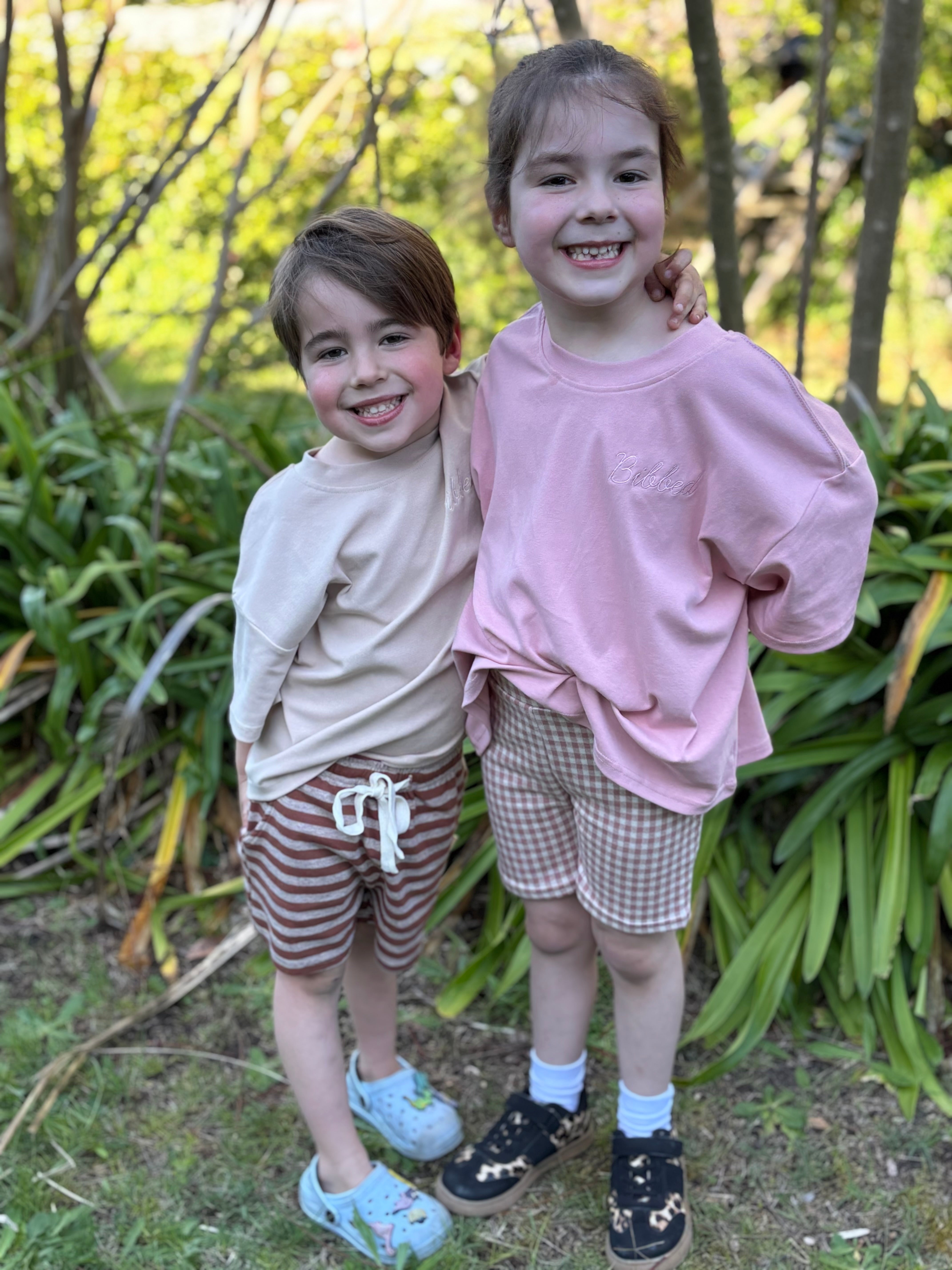 Gingham Pink Bike Shorts