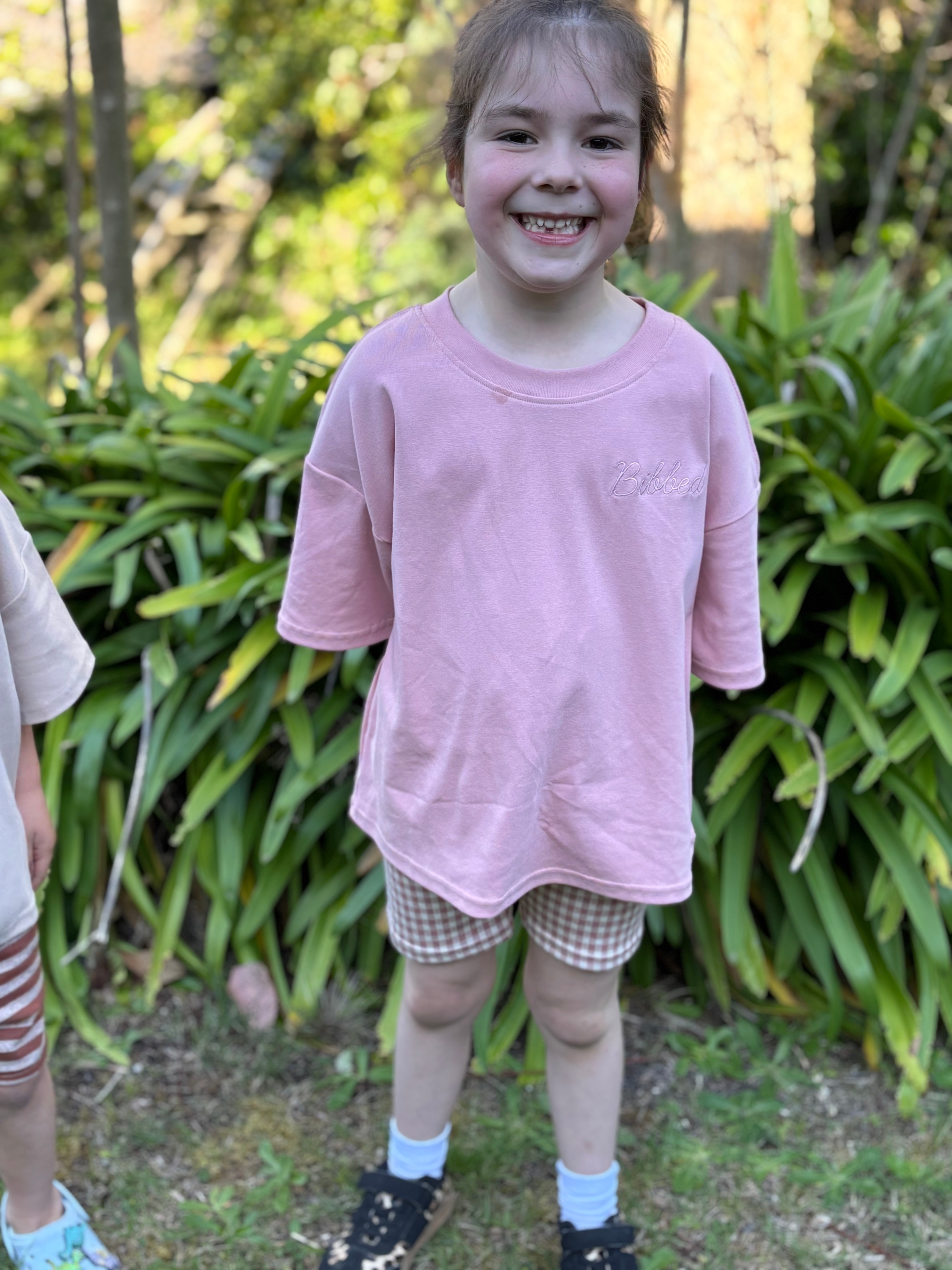 Gingham Pink Bike Shorts