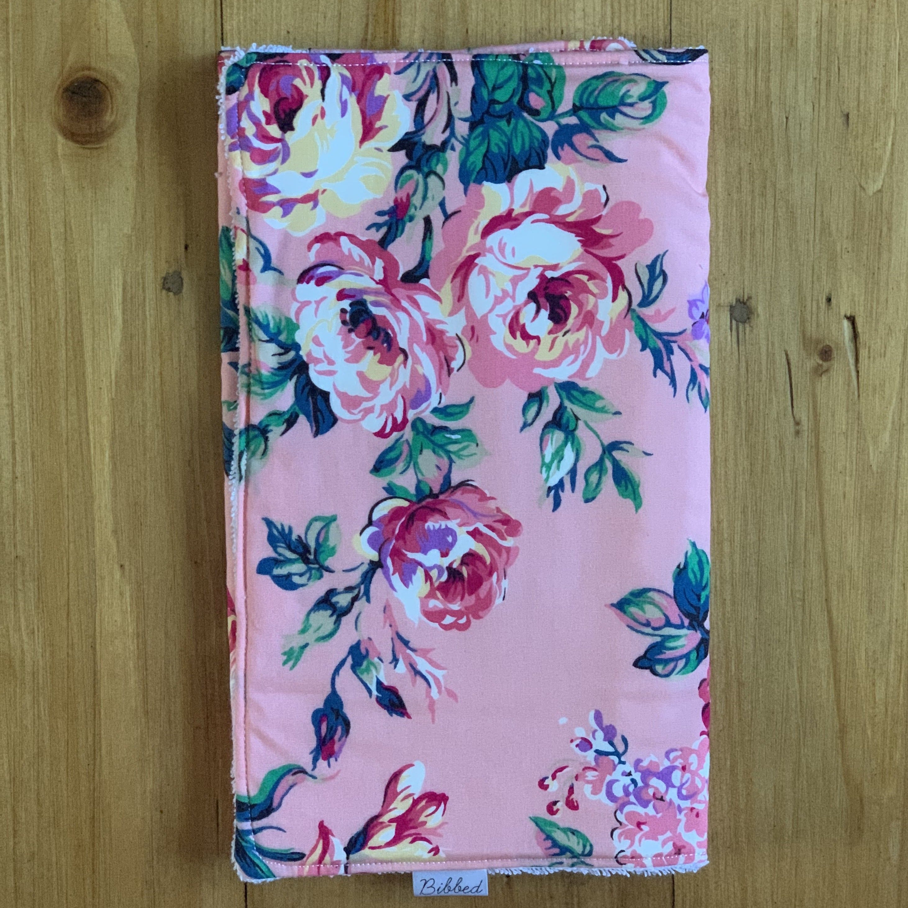 Blush Floral Burp Cloth