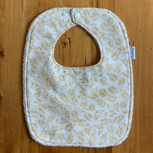 Cream Leaves Dinner Bib